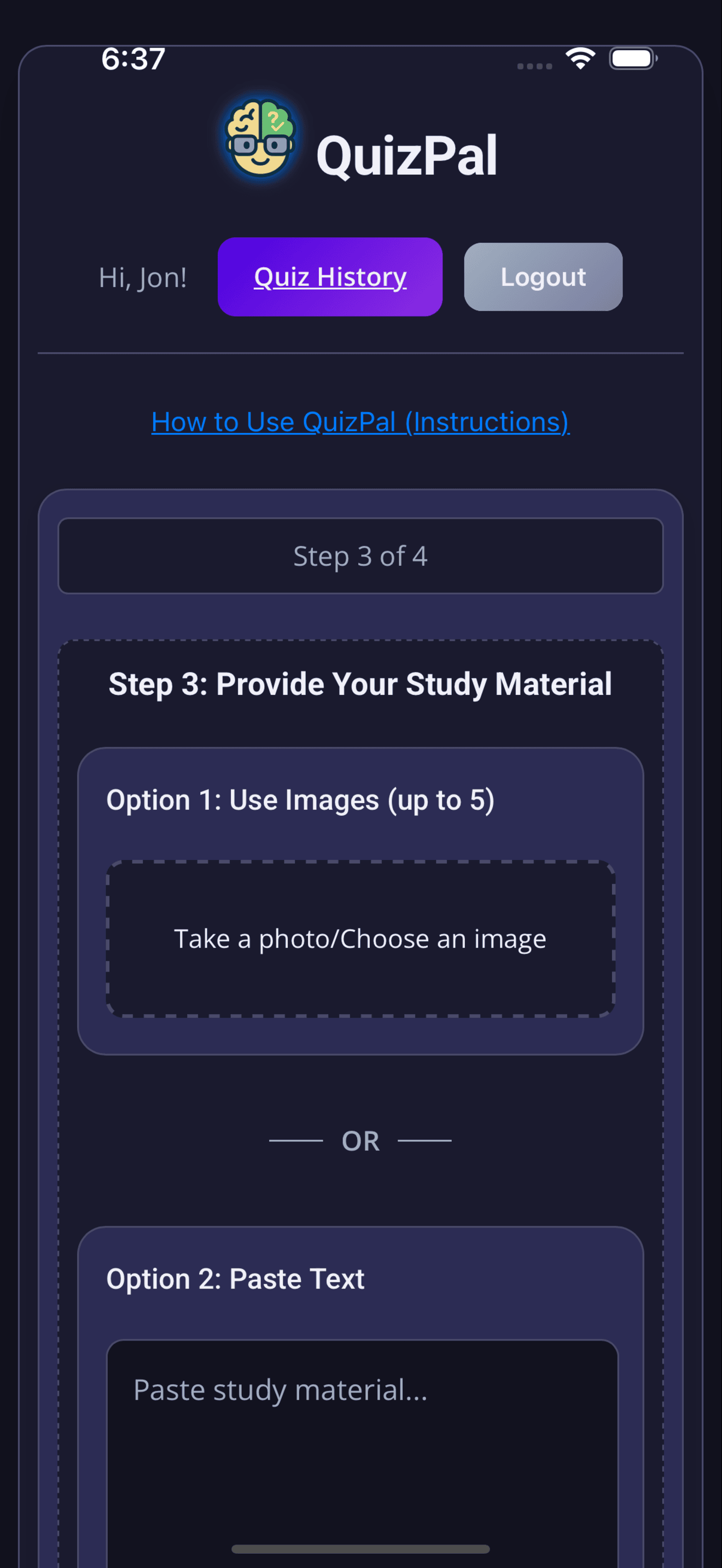 QuizPal screenshot